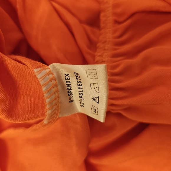 NWT!!! Orange Satin "Classy Girl by Shane Justin Sz M - Picture 6 of 6